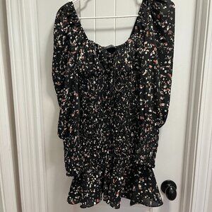 ASOS Reset by Jane Womens Size Medium Long Sleeve Smocked Mini